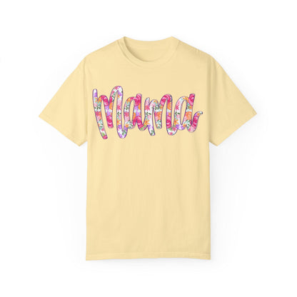 Floral MAMA DTF T-shirt, Trendy Hand Lettered Tee, Unisex Shirt, Mom Gift, Trendy Mothers day shirt, Trendy Tee, New Mom gift, unique design