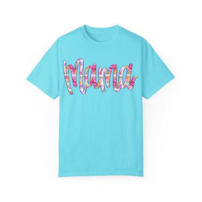Floral MAMA DTF T-shirt, Trendy Hand Lettered Tee, Unisex Shirt, Mom Gift, Trendy Mothers day shirt, Trendy Tee, New Mom gift, unique design
