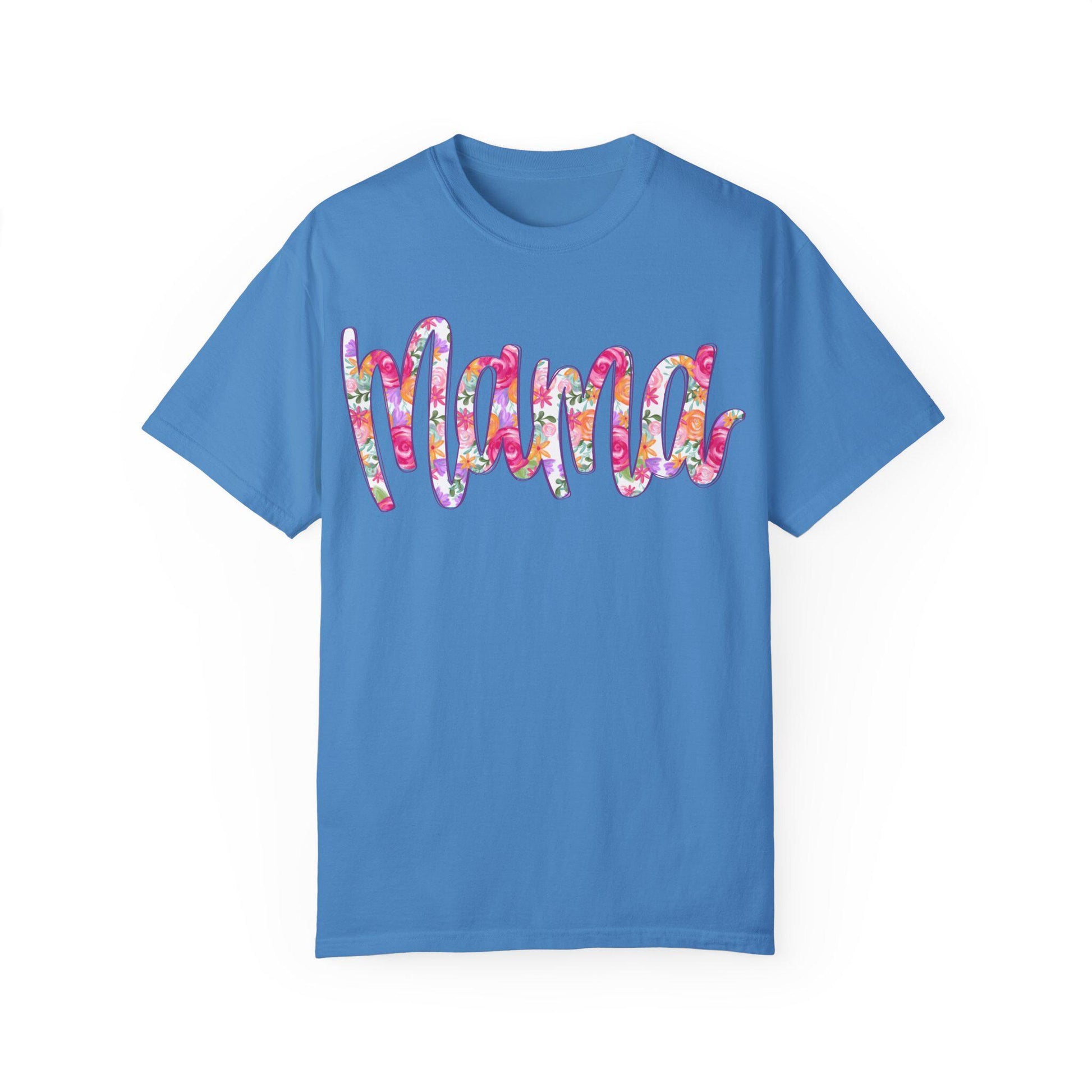 Floral MAMA DTF T-shirt, Trendy Hand Lettered Tee, Unisex Shirt, Mom Gift, Trendy Mothers day shirt, Trendy Tee, New Mom gift, unique design