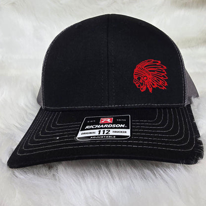 Embroidered Indians Mascot hat | Unisex School Spirit Team Apparel | Custom Sports Game Day Outfit | Gift for Fans
