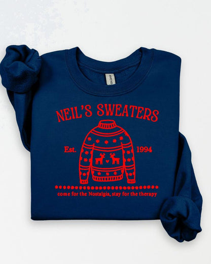Nostalgic Santa Claus Inspired Sweatshirt – Retro Embroidered Holiday Crewneck – Cozy 90s Christmas Sweater Gift