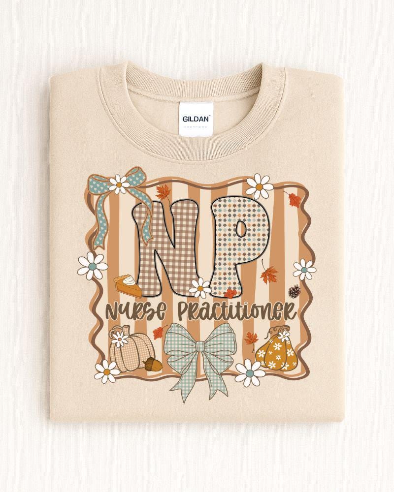 Nurse Practitioner Fall Sweatshirt | NP Crewneck Pullover | Cozy Autumn Nurse Gift for Women, Men & Healthcare Workers