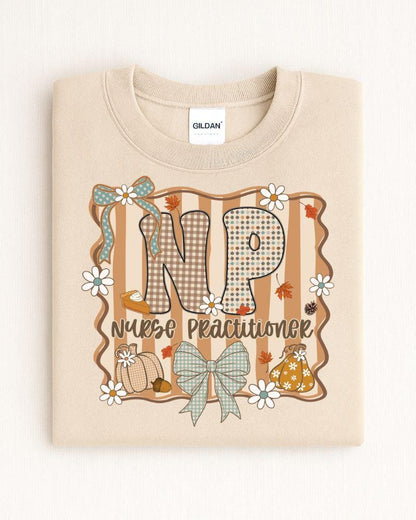 Nurse Practitioner Fall Sweatshirt | NP Crewneck Pullover | Cozy Autumn Nurse Gift for Women, Men & Healthcare Workers