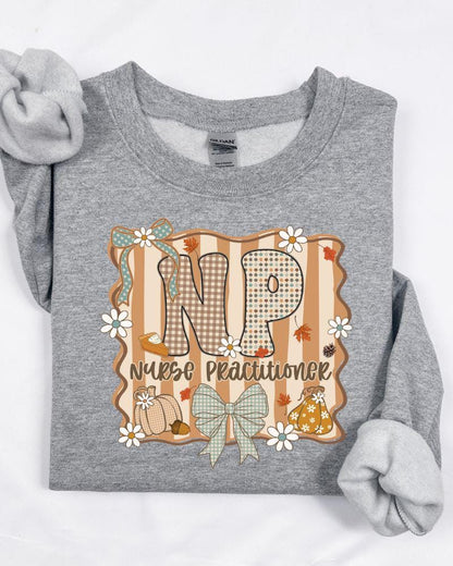 Nurse Practitioner Fall Sweatshirt | NP Crewneck Pullover | Cozy Autumn Nurse Gift for Women, Men & Healthcare Workers