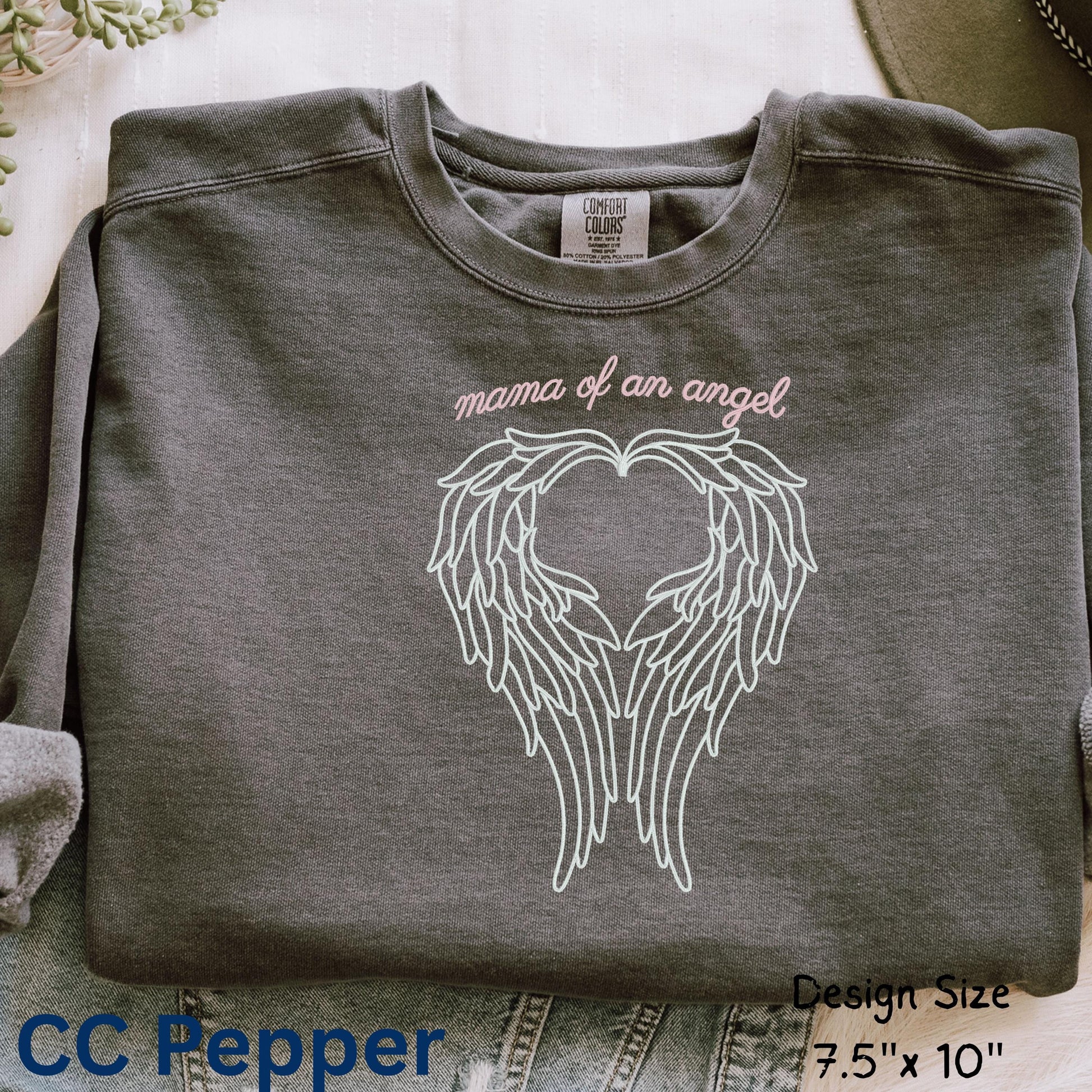 Mama of an Angel Sweatshirt – Infant Loss Memorial Shirt for Bereaved Mothers, Pregnancy & Baby Loss Remembrance Crewneck