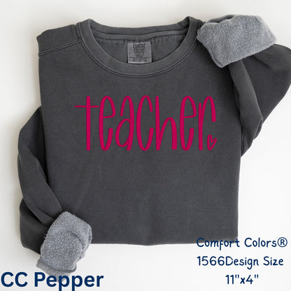 Teacher in comfort colors pepper