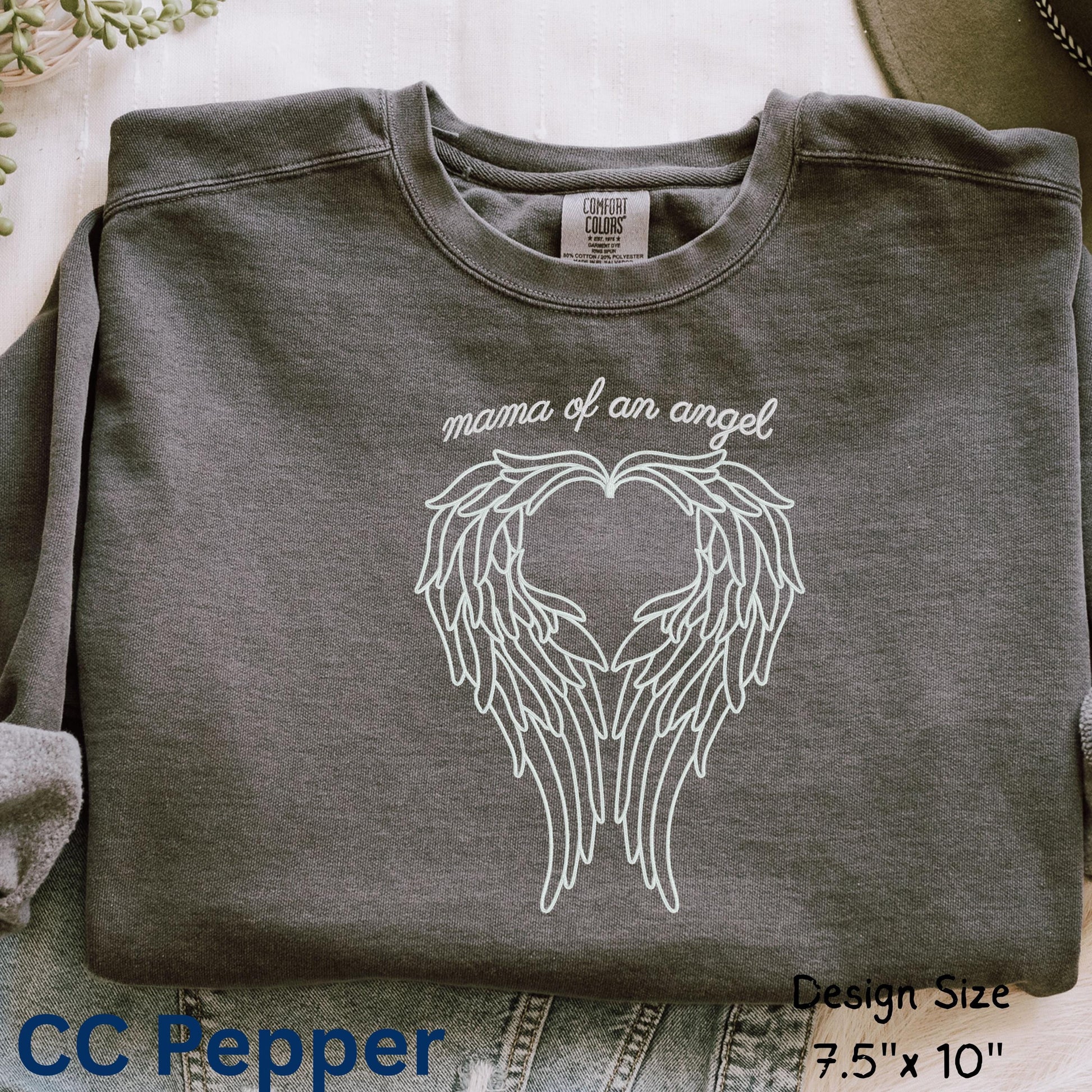 Mama of an Angel Sweatshirt – Infant Loss Memorial Shirt for Bereaved Mothers, Pregnancy & Baby Loss Remembrance Crewneck