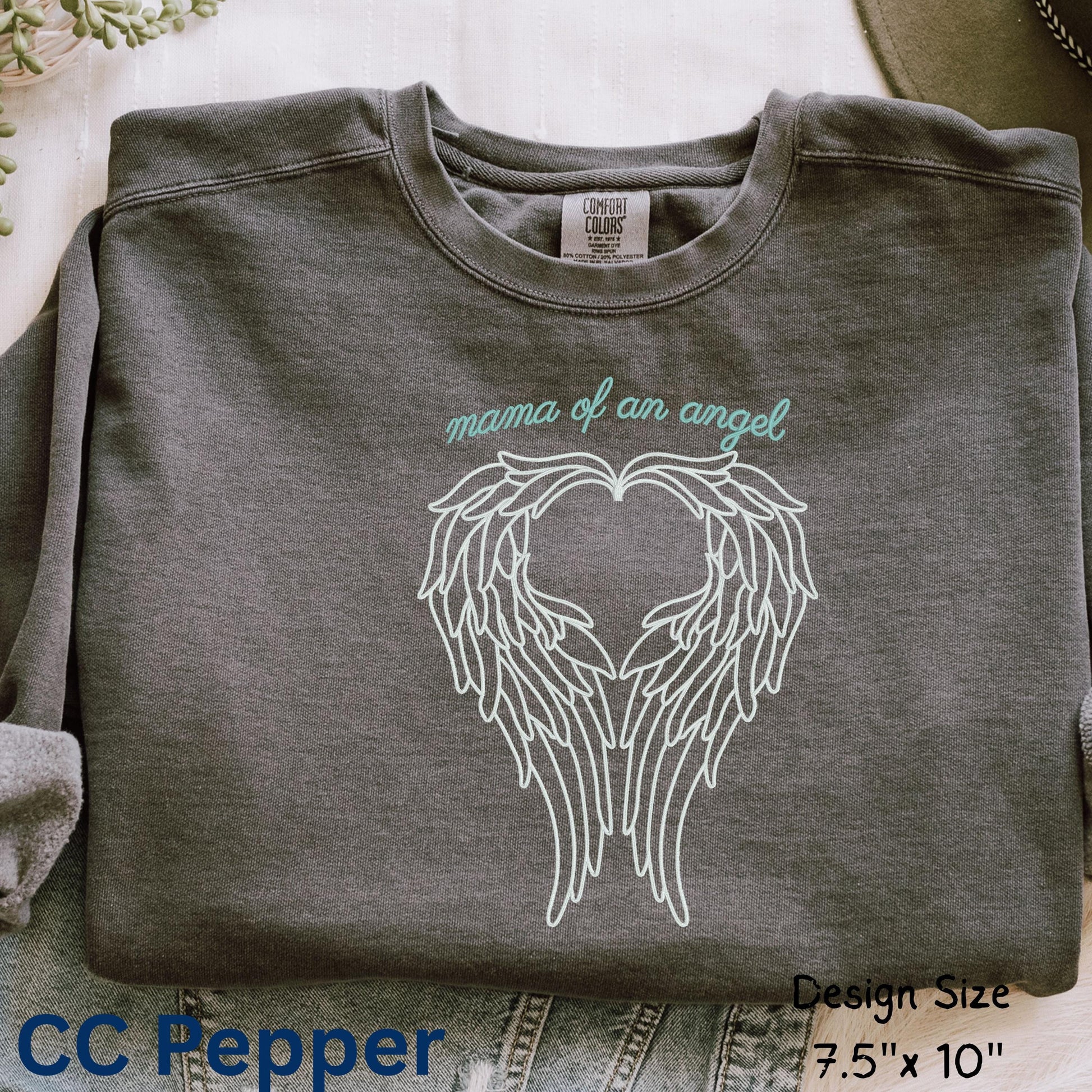 Mama of an Angel Sweatshirt – Infant Loss Memorial Shirt for Bereaved Mothers, Pregnancy & Baby Loss Remembrance Crewneck