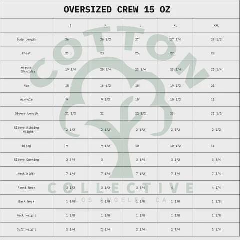 Cotton Collective Size Chart