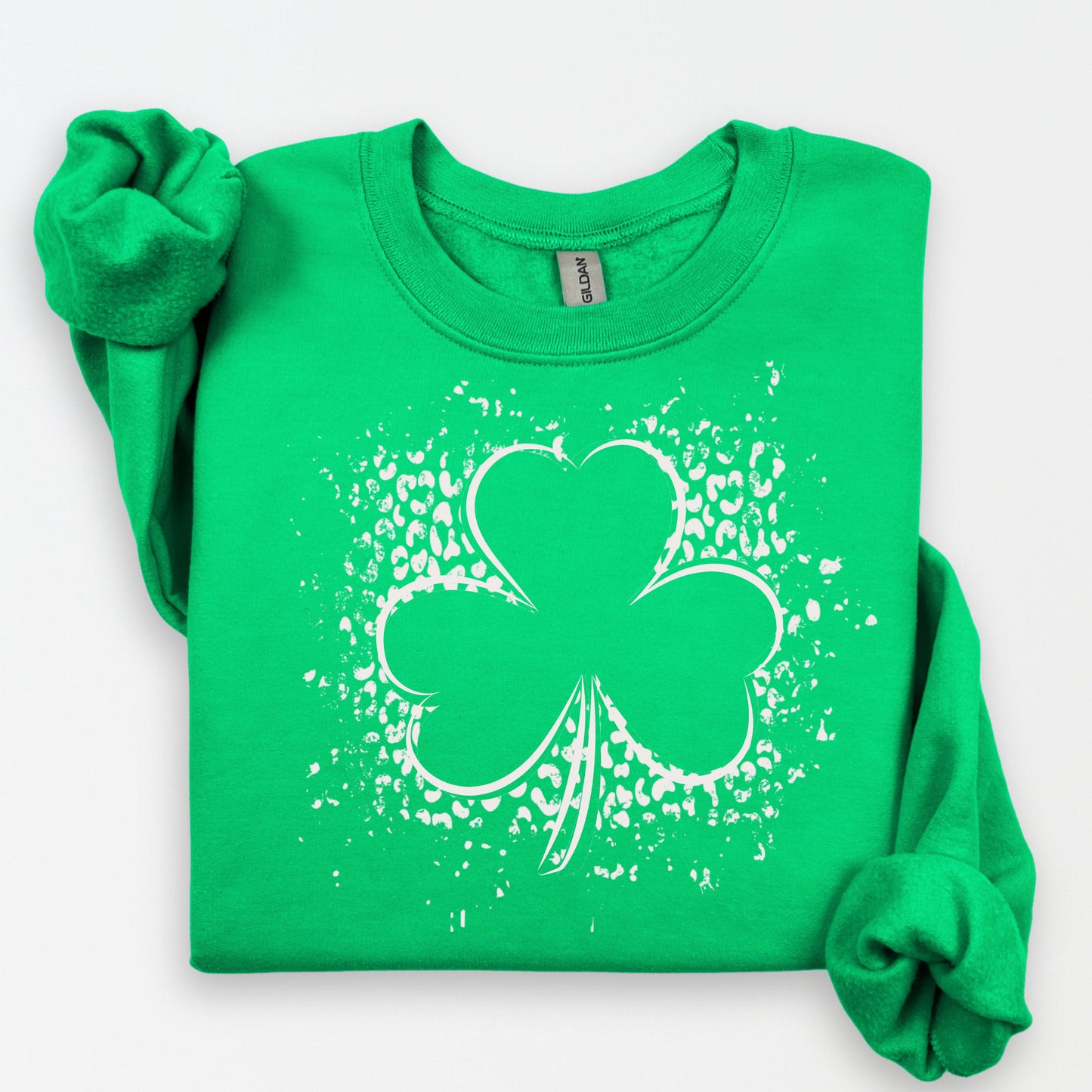 Green Lucky Shamrock sweatshirt for St. Patrick’s Day