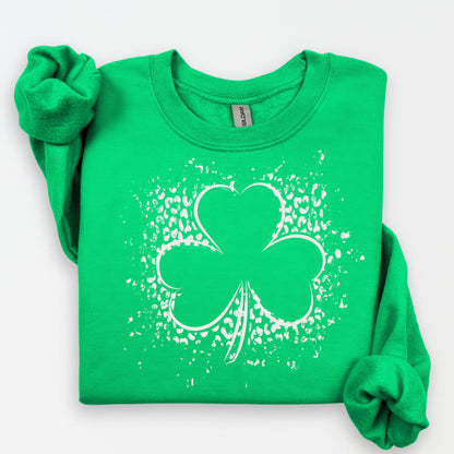 Green Lucky Shamrock sweatshirt for St. Patrick’s Day