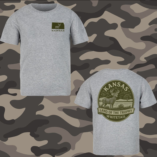 Kansas Land of the Trophy Whitetail hunting shirt