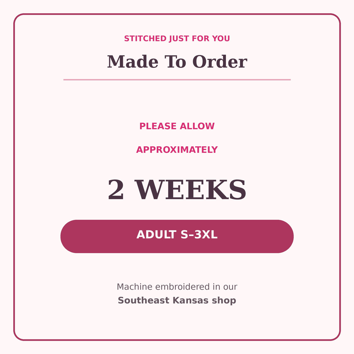 Made-to-order Cupid & Co Valentine crewneck with approximately two-week processing.