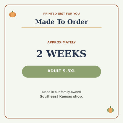 Made to order fall pumpkin sweatshirt with two week processing