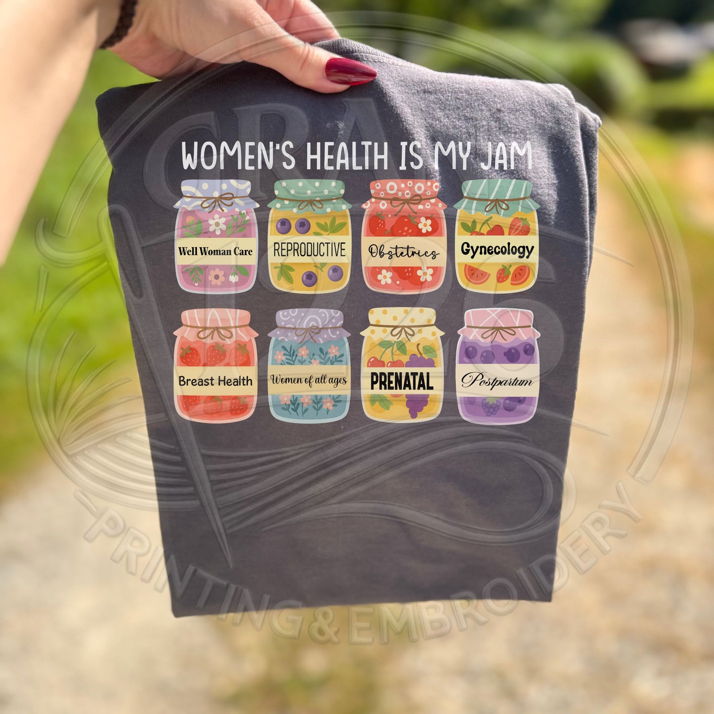 Close up women’s health is my jam nurse shirt design