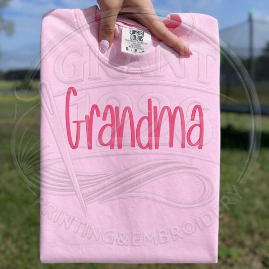 Soft pastel grandma embroidered shirt
