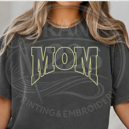 Trendy embroidered mom shirt gift idea for mothers and new moms