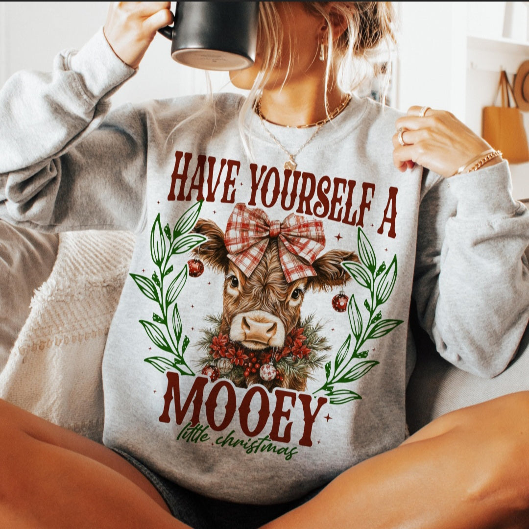 Have Yourself a Mooey Christmas sweatshirt color view