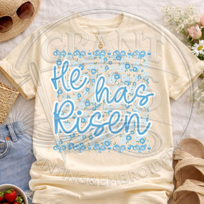 Neutral cream “He Has Risen” t-shirt