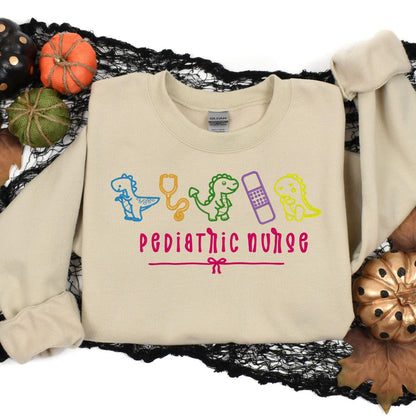 Pediatric nurse dinosaur embroidered sweatshirt – product image 8