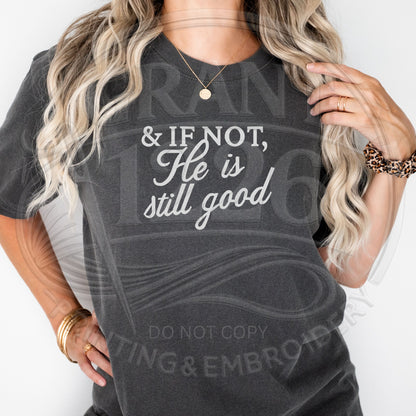 Pepper Comfort Colors Daniel 3:18 full-chest embroidered faith shirt