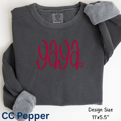 Pepper sweatshirt with embroidered  'yaya' 