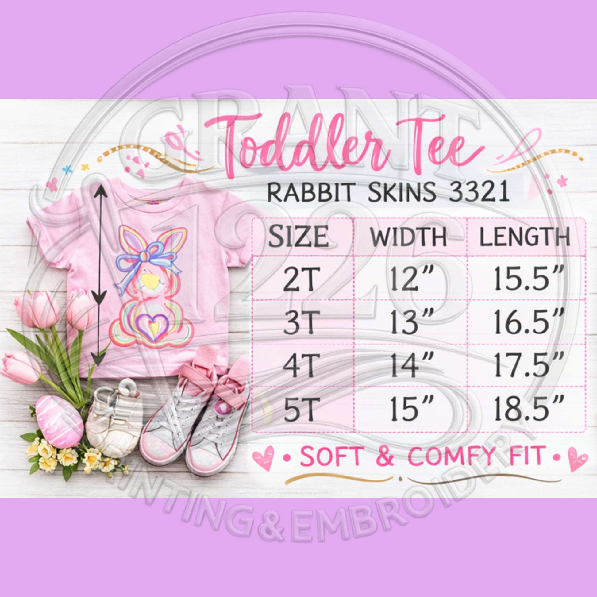 toddler Easter shirt size chart