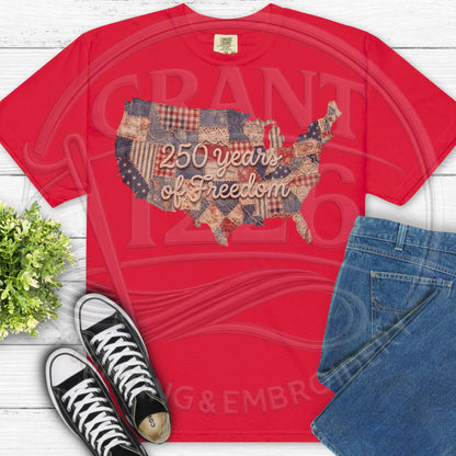 Patriotic comfort colors shirt for July 4th outfit