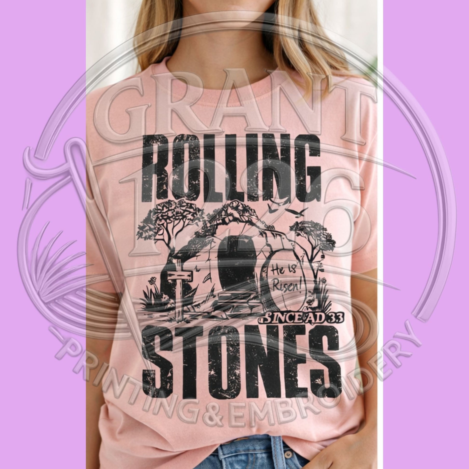 Rolling Stones Christian t-shirt in Blossom