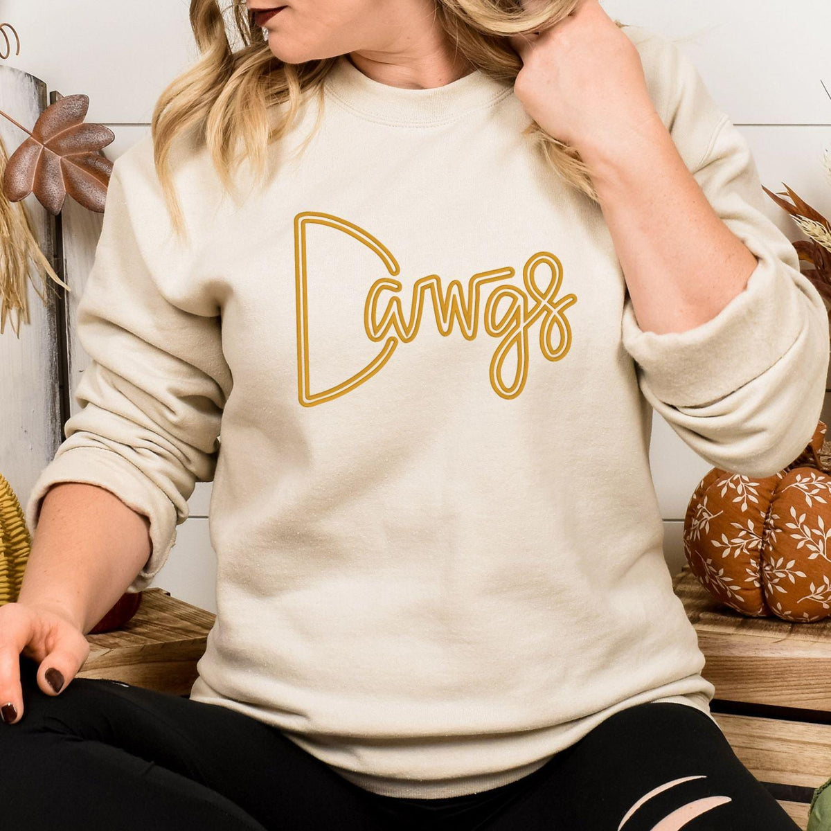 Sand Dawgs embroidered sweatshirt for school spirit and stadium nights