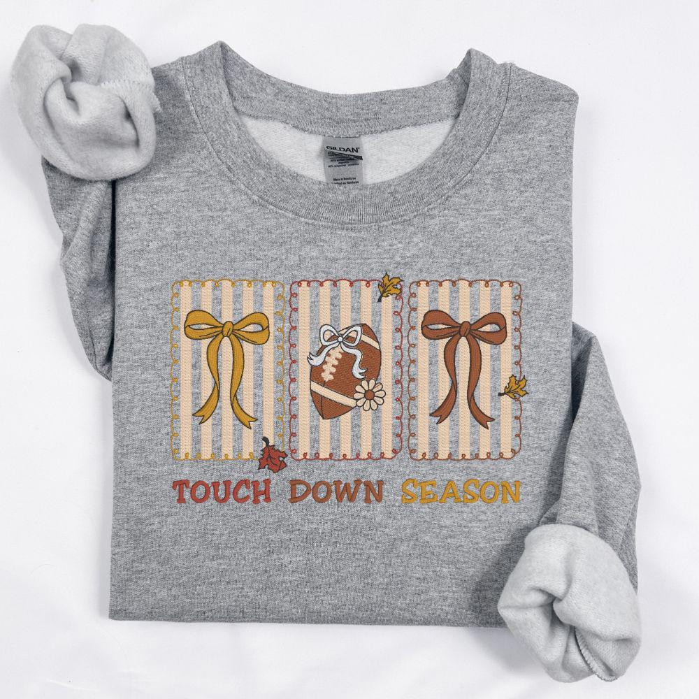Football mom embroidered game day sweatshirt