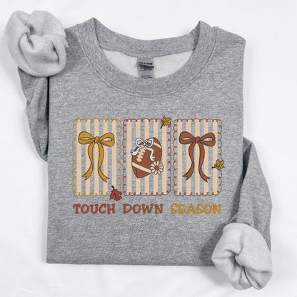 Football mom embroidered game day sweatshirt