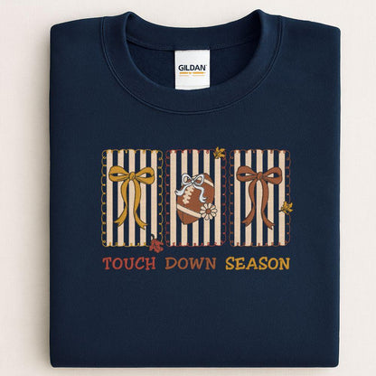 Touch Down Season unisex embroidered sweatshirt