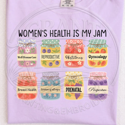 Orchid comfort colors womens health tshirt